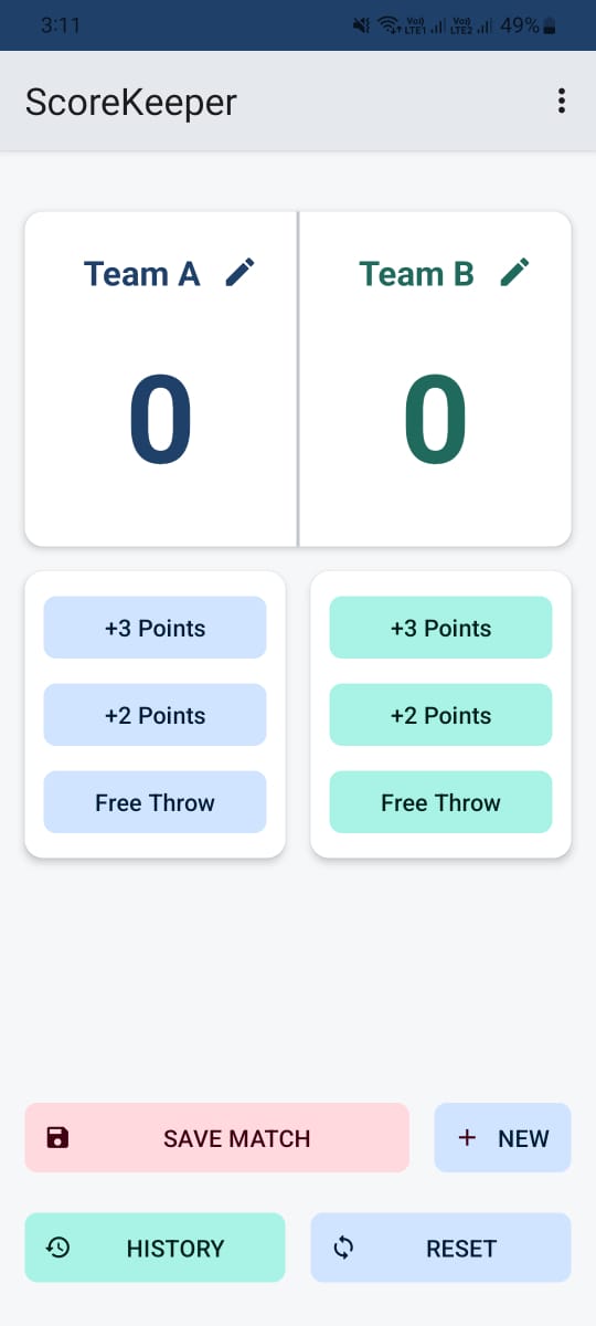 Scorekeeper screenshot 1